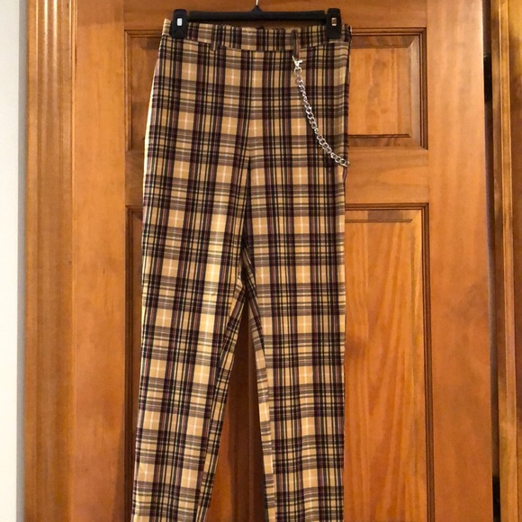 Forever 21 Pants - Plaid Woven Chain Pants